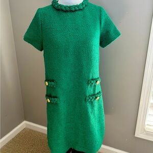 Tuckernuck Emerald Green Tweed Jackie Dress